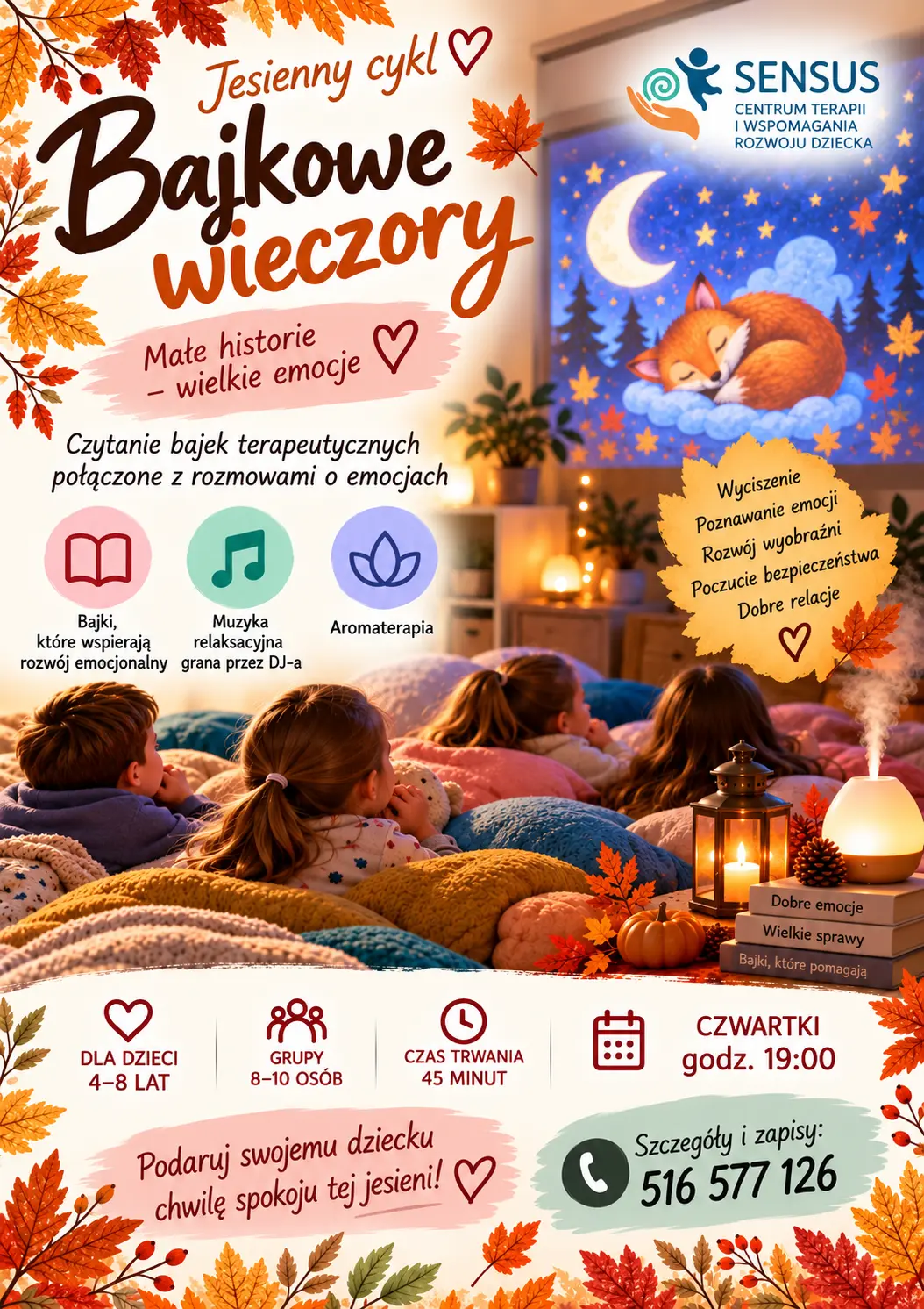 Plakat wydarzenia Bajkowe wieczory w centrum Sensus